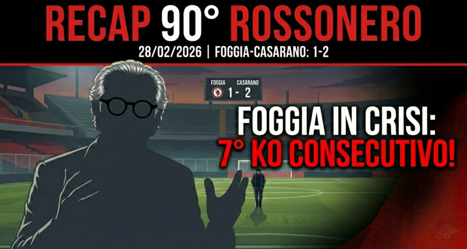 Recap 90° Rossonero Foggia-Casarano Mitico Channel